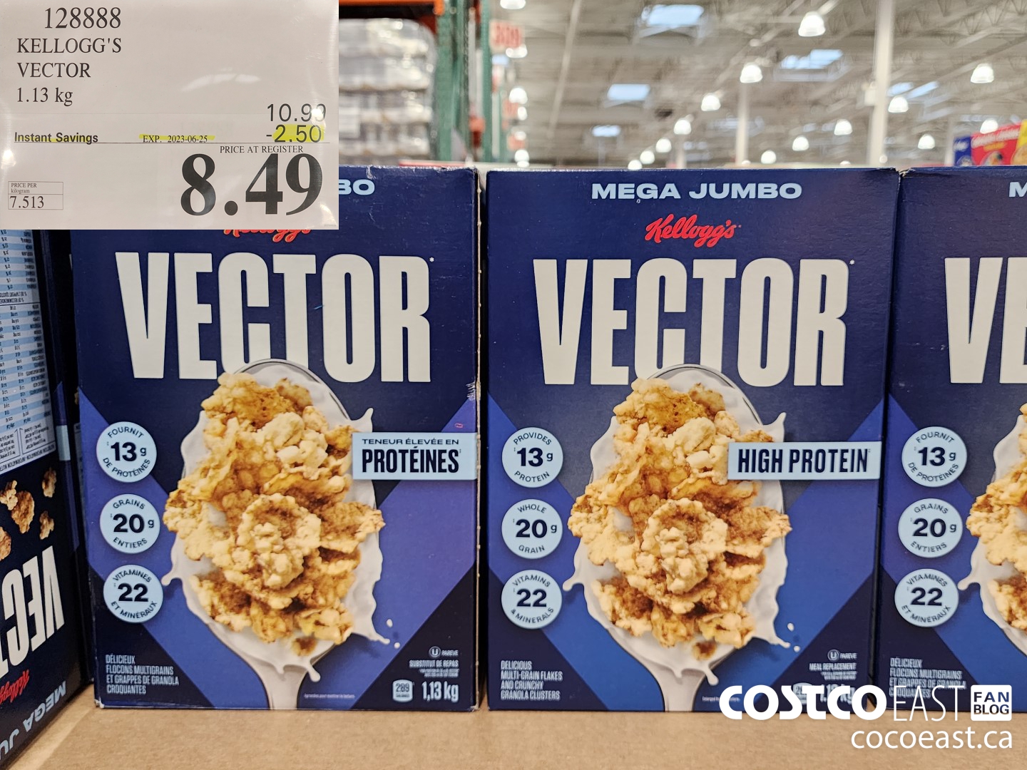 128888 KELLOGG'S VECTOR 1.13 KG ($2.50 INSTANT SAVINGS EXPIRES ON 2023-06-25) $8.49
