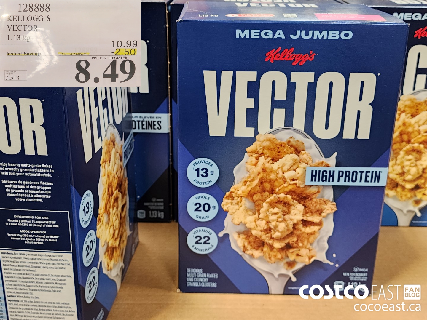 128888 KELLOGG'S VECTOR 1.13 KG ($2.50 INSTANT SAVINGS EXPIRES ON 2023-06-25) $8.49