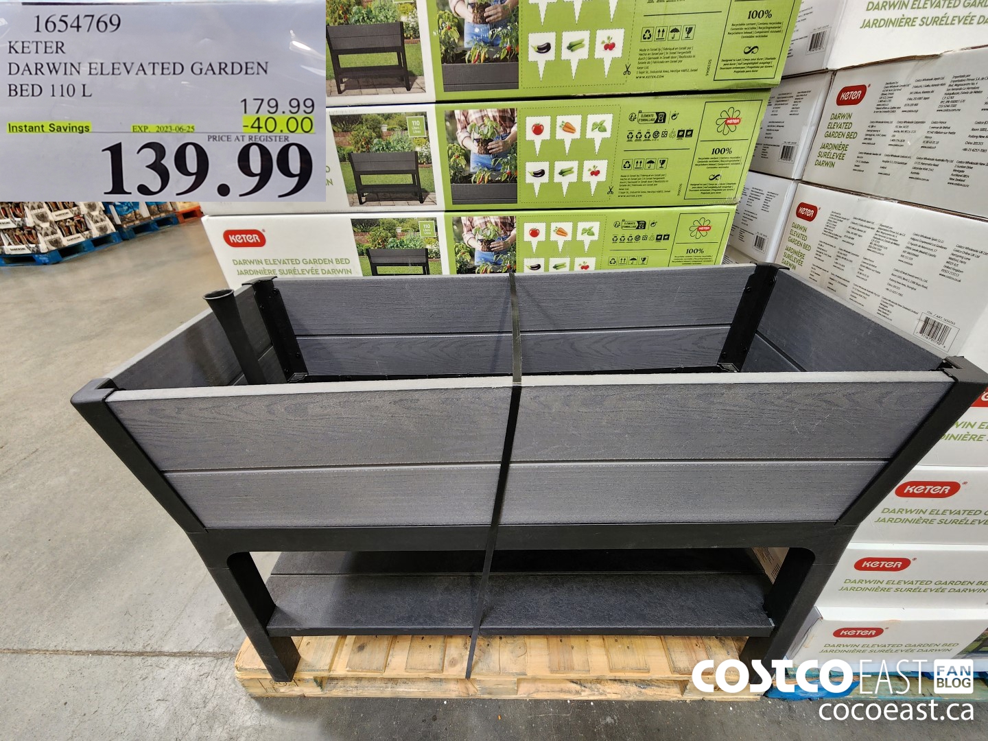 1654769 KETER DARWIN ELEVATED GARDEN BED 110L ($40.00 INSTANT SAVINGS EXPIRES ON 2023-06-25) $139.99
