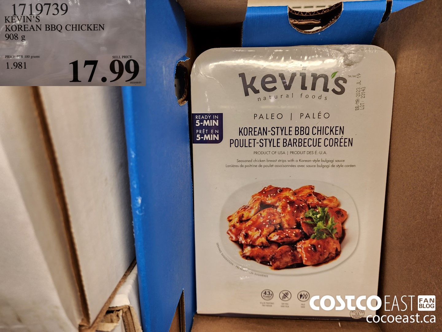 1719739 KEVIN'S KOREAN BBQ CHICKEN 908 g $17.99
