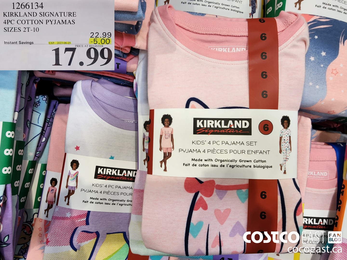 1266134 KIRKLAND SIGNATURE 4PC COTTON PYJAMAS GIRLS SIZES 2T-10 ($5.00 INSTANT SAVINGS EXPIRES ON 2023-06-25) $17.99