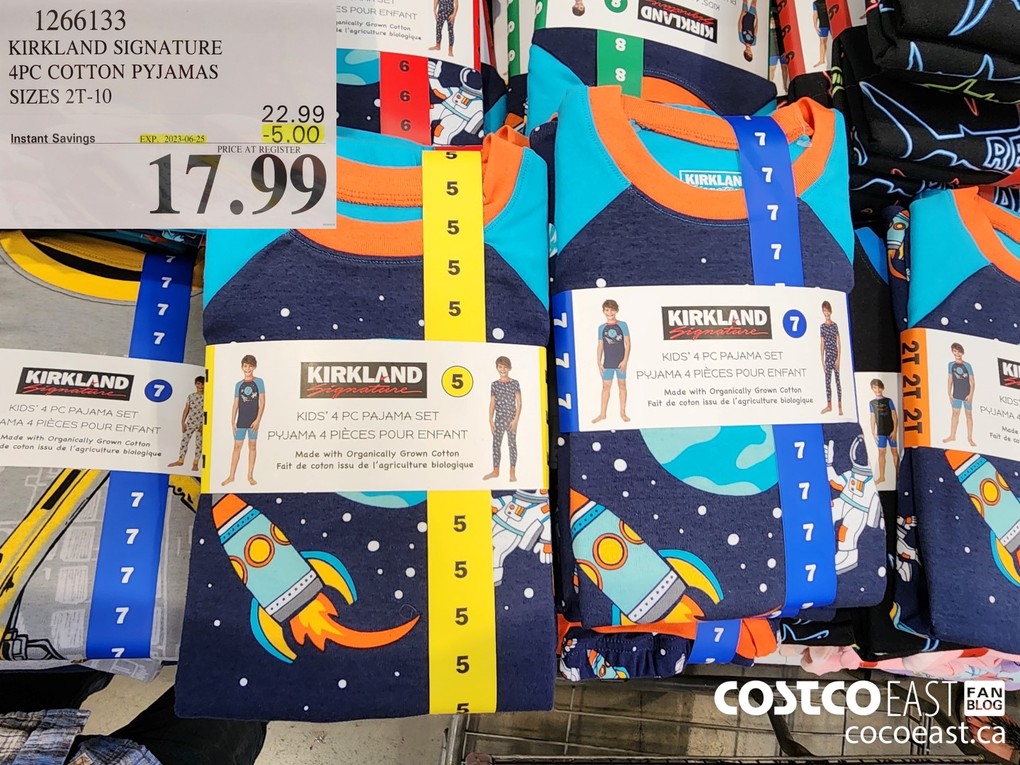 1266133 KIRKLAND SIGNATURE 4PC COTTON PYJAMAS SIZES 2T-10 ($5.00 INSTANT SAVINGS EXPIRES ON 2023-06-25) $17.99