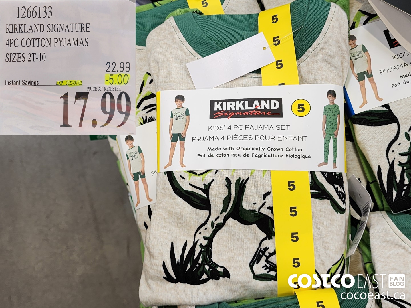 1266133 KIRKLAND SIGNATURE 4PC COTTON PYJAMAS SIZES 2T-10 ($5.00 INSTANT SAVINGS EXPIRES ON 2023-07-02) $17.99