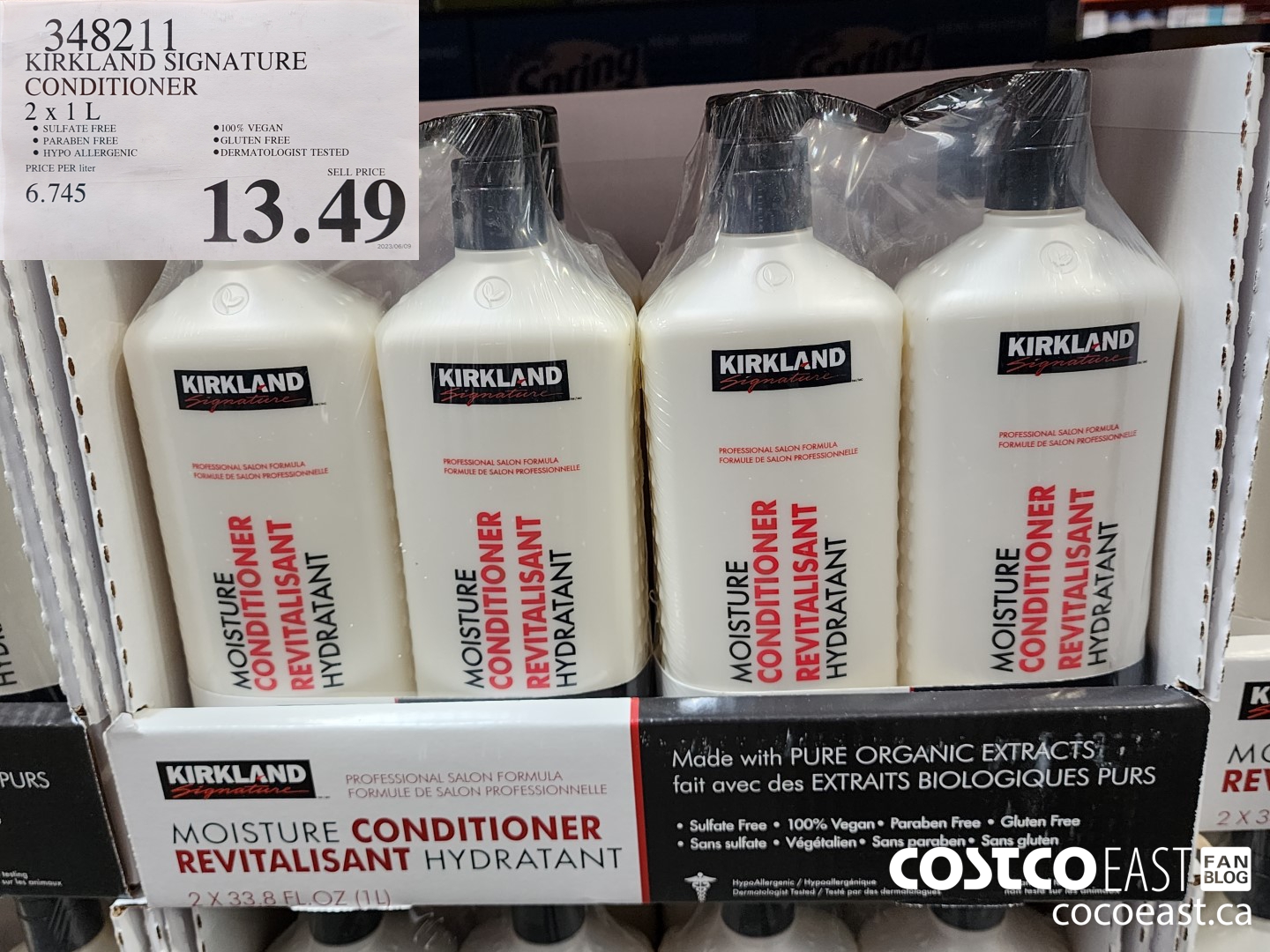 348211 KIRKLAND SIGNATURE CONDITIONER 2 X 1L $13.49