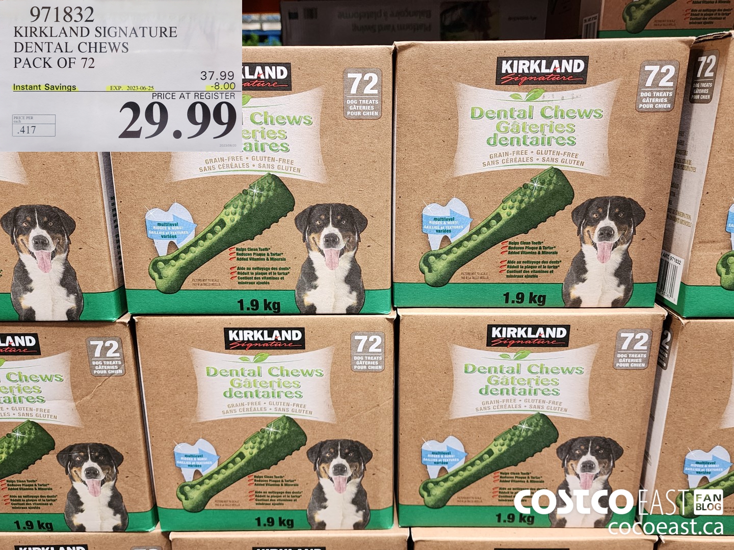 971832 KIRKLAND SIGNATURE DENTAL CHEWS Pack OF 72 ($8.00 INSTANT SAVINGS EXPIRES ON 2023-06-25) $29.99