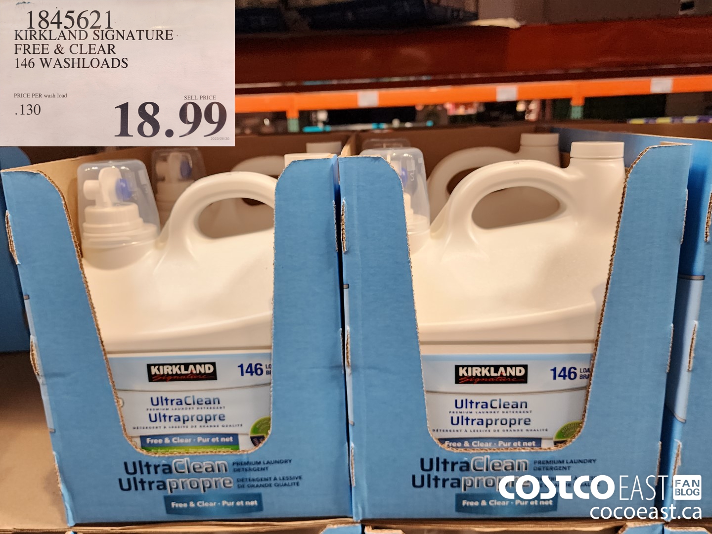 1845621 KIRKLAND SIGNATURE FREE & CLEAR 146 WASHLOADS $18.99