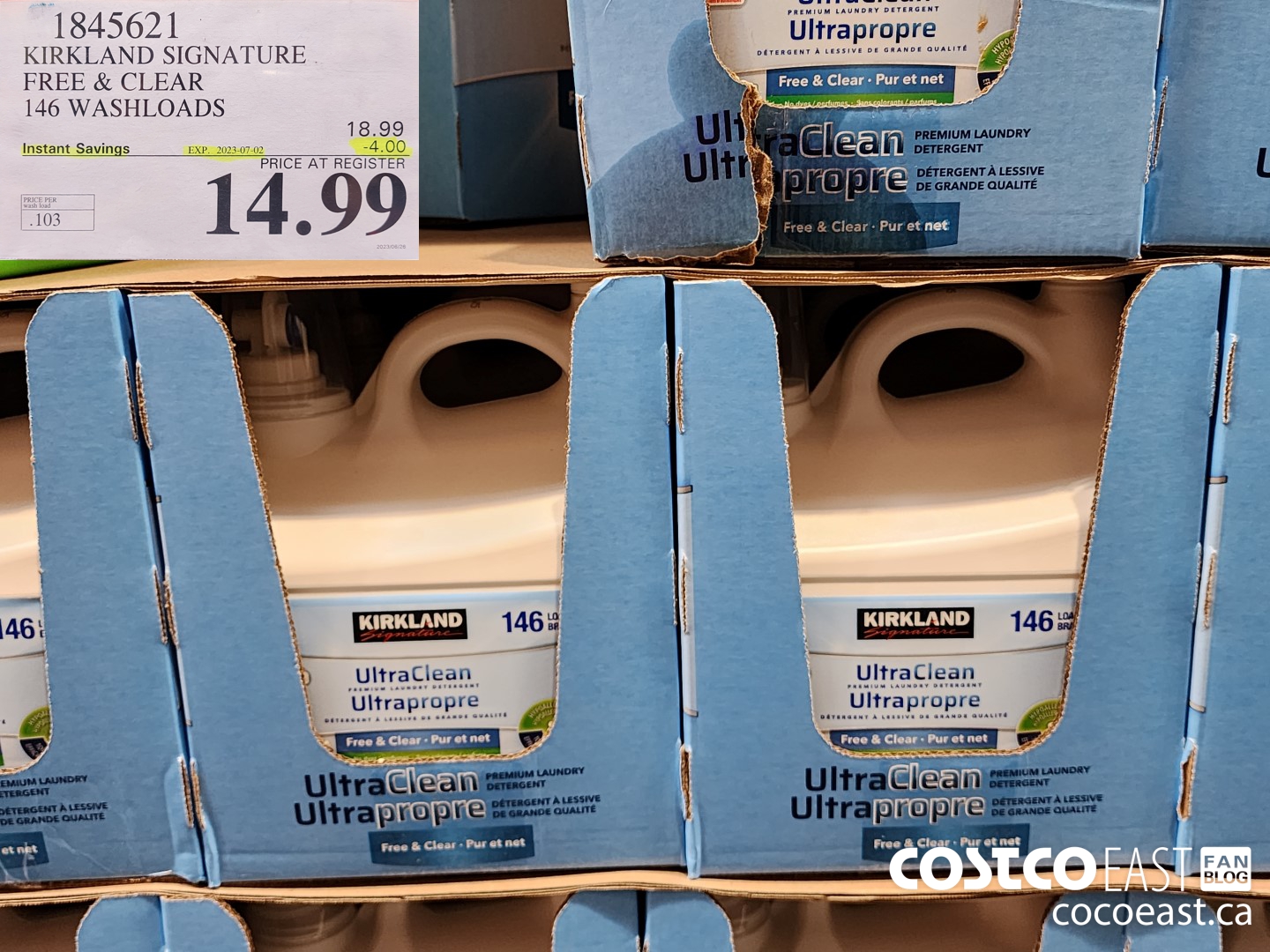 1845621 KIRKLAND SIGNATURE FREE & CLEAR 146 WASHLOADS ($4.00 INSTANT SAVINGS EXPIRES ON 2023-07-02) $14.99