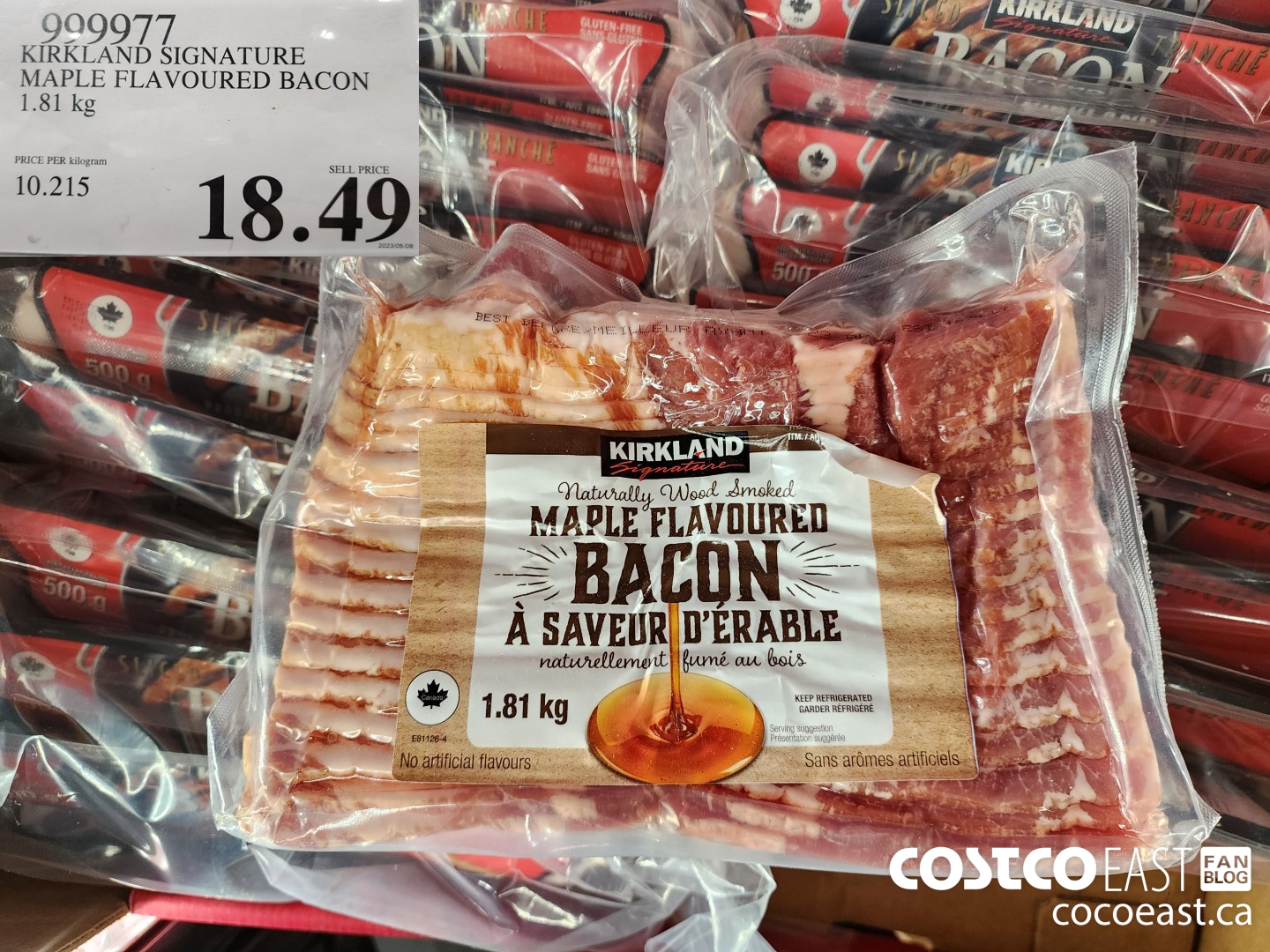 999977 KIRKLAND SIGNATURE MAPLE FLAVOURED BACON 1.31 kg $18.49