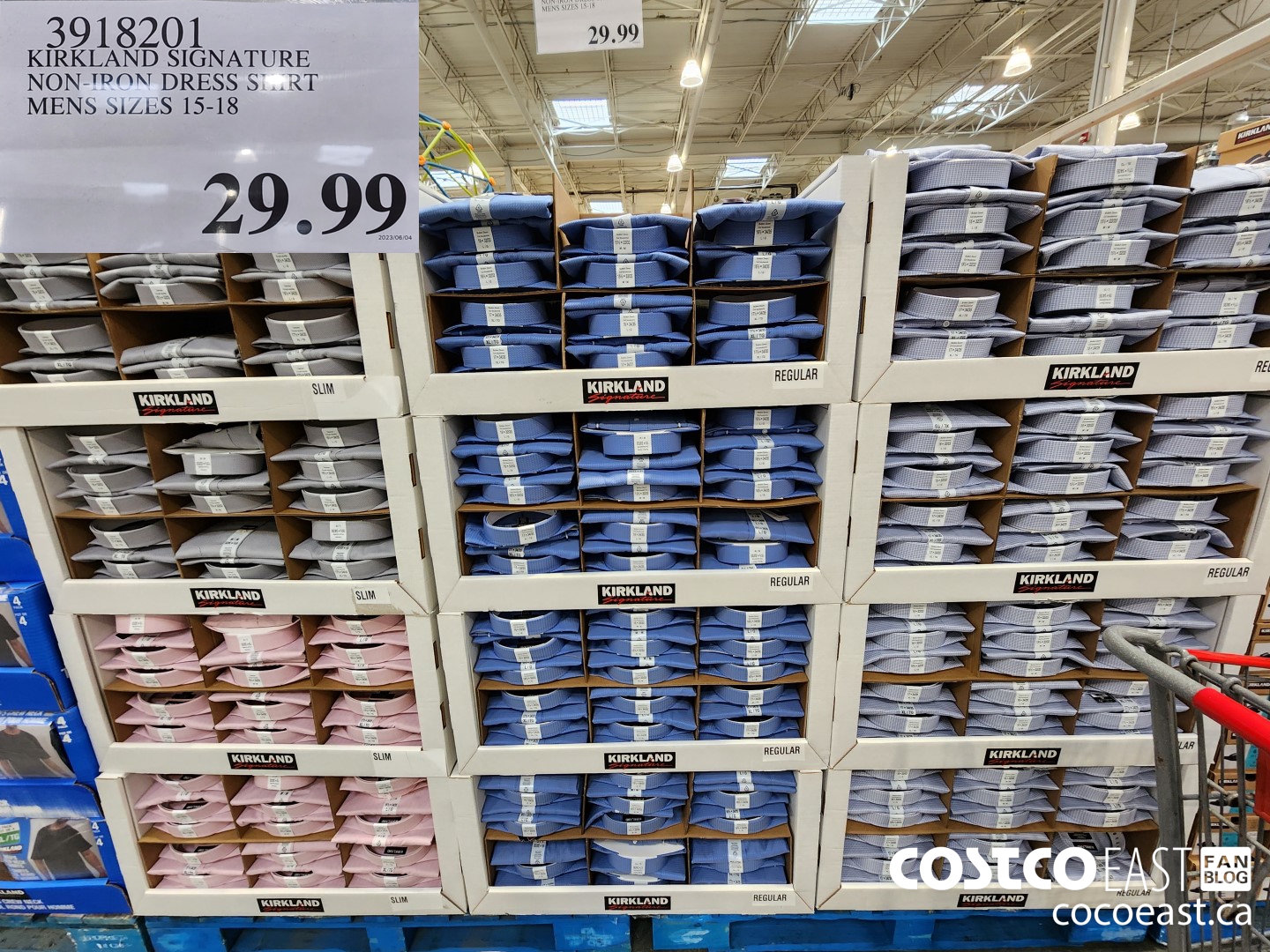 3918201 KIRKLAND SIGNATURE NON-IRON DRESS SHIRT MENS SIZES 15-18 $29.99