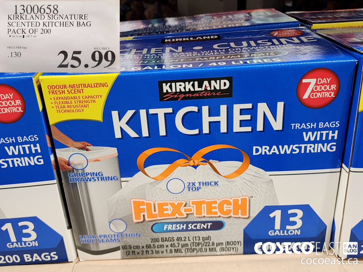 1300658 KIRKLAND SIGNATURE SCENTED KITCHEN BAG pack of 200 $25.99