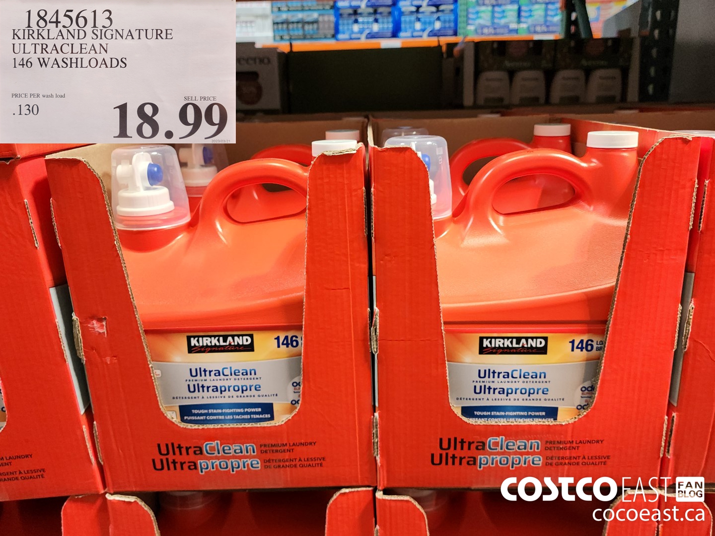 1845613 KIRKLAND SIGNATURE ULTRACLEAN 146 wash loads $18.99