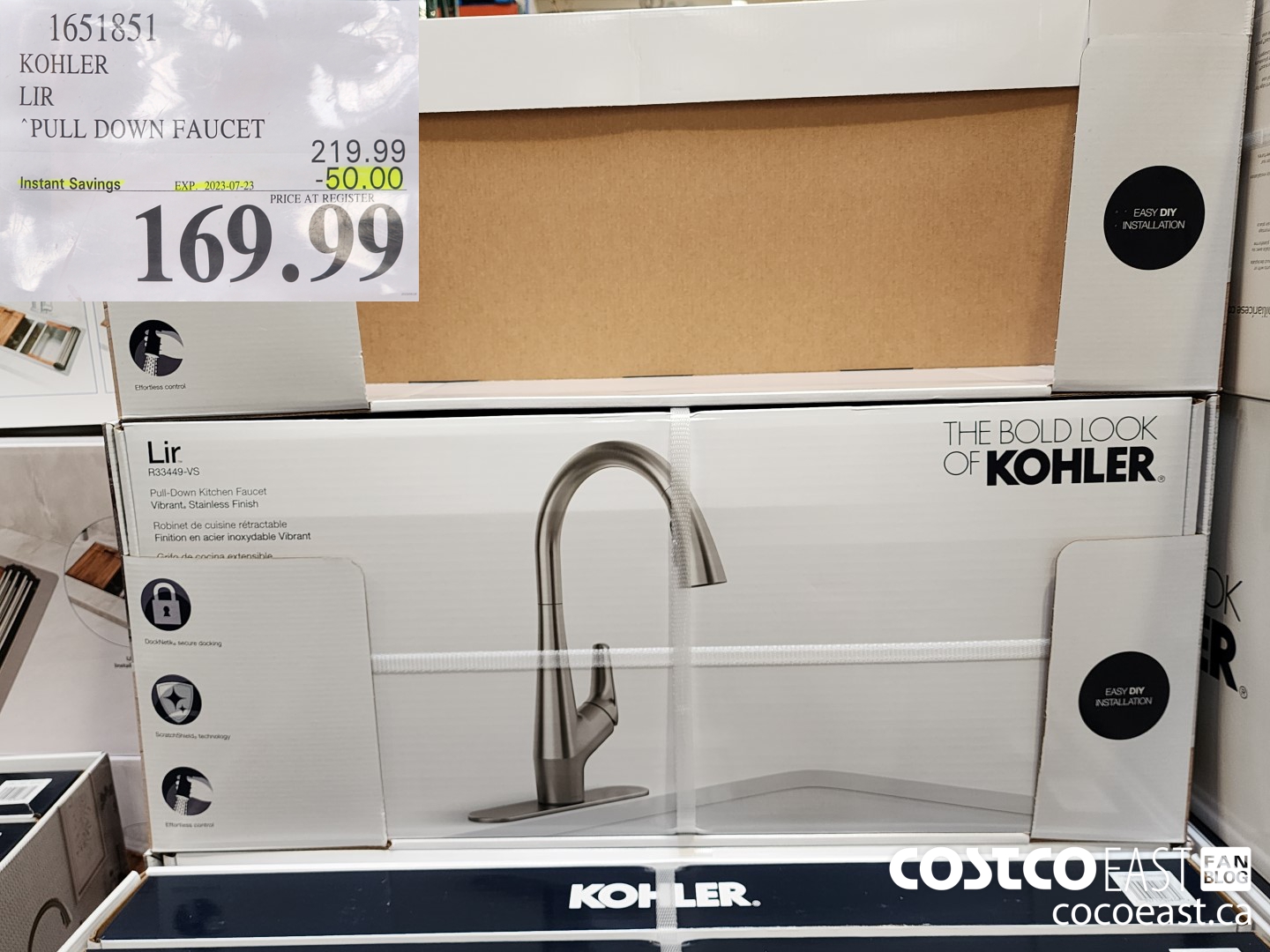 1651851 KOHLER LIR PULL DOWN FAUCET ($50.00 INSTANT SAVINGS EXPIRES ON 2023-07-23) $169.99