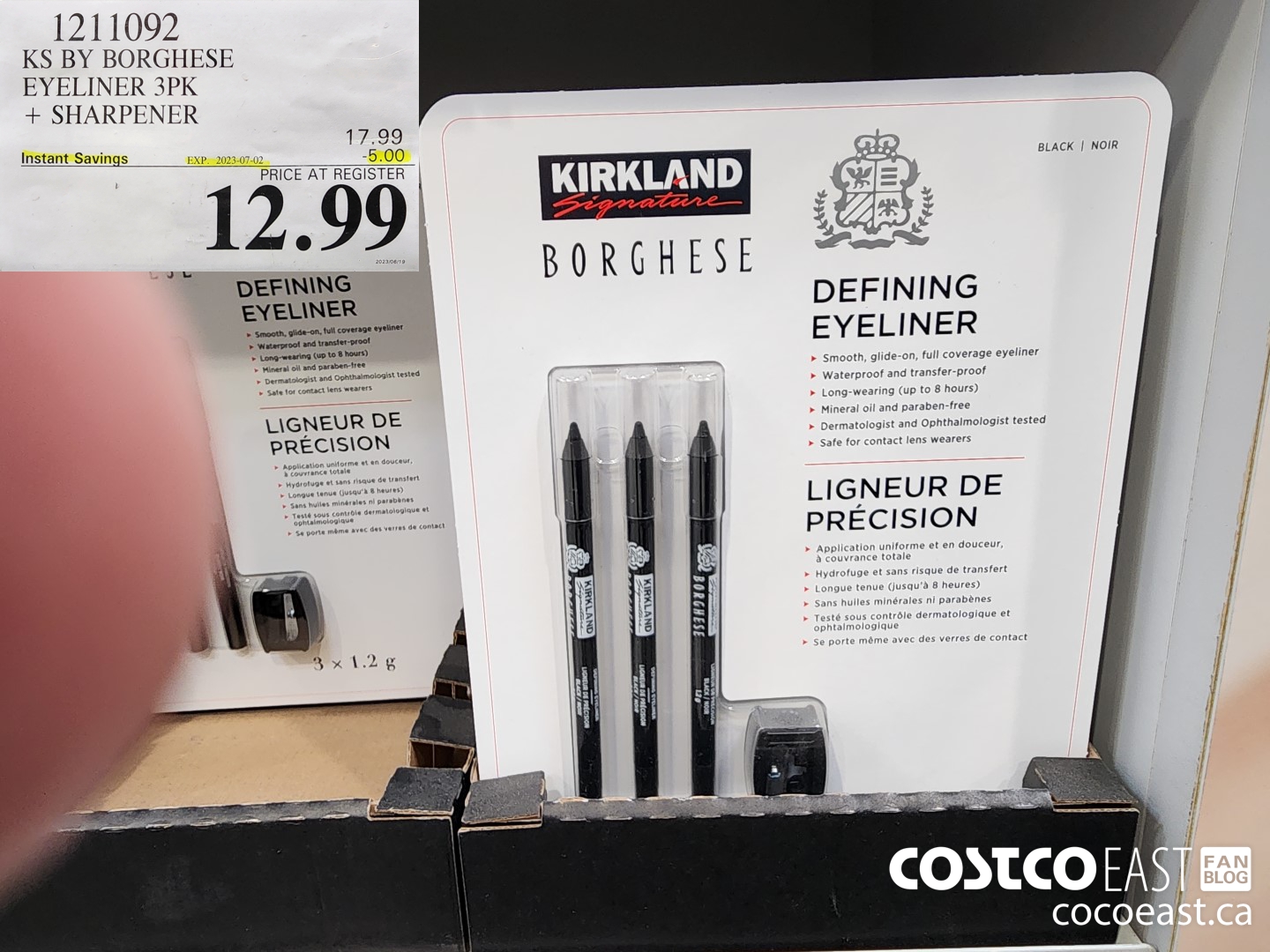 1211092 KS BY BORGHESE EYELINER 3PK + SHARPENER ($5.00 INSTANT SAVINGS EXPIRES ON 2023-07-02) $12.99