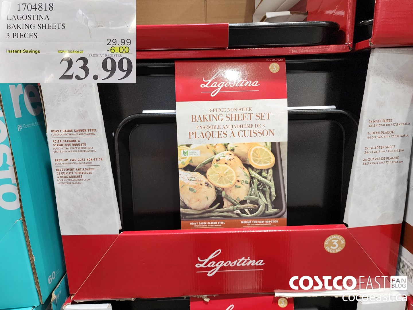 1704818 LAGOSTINA BAKING SHEETS ($6.00 INSTANT SAVINGS EXPIRES ON 2023-06-25) $23.99
