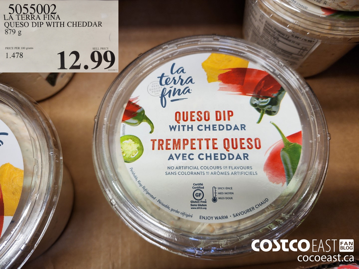 5055002 LA TERRA FINA QUESO DIP WITH CHEDDAR 879 G $12.99