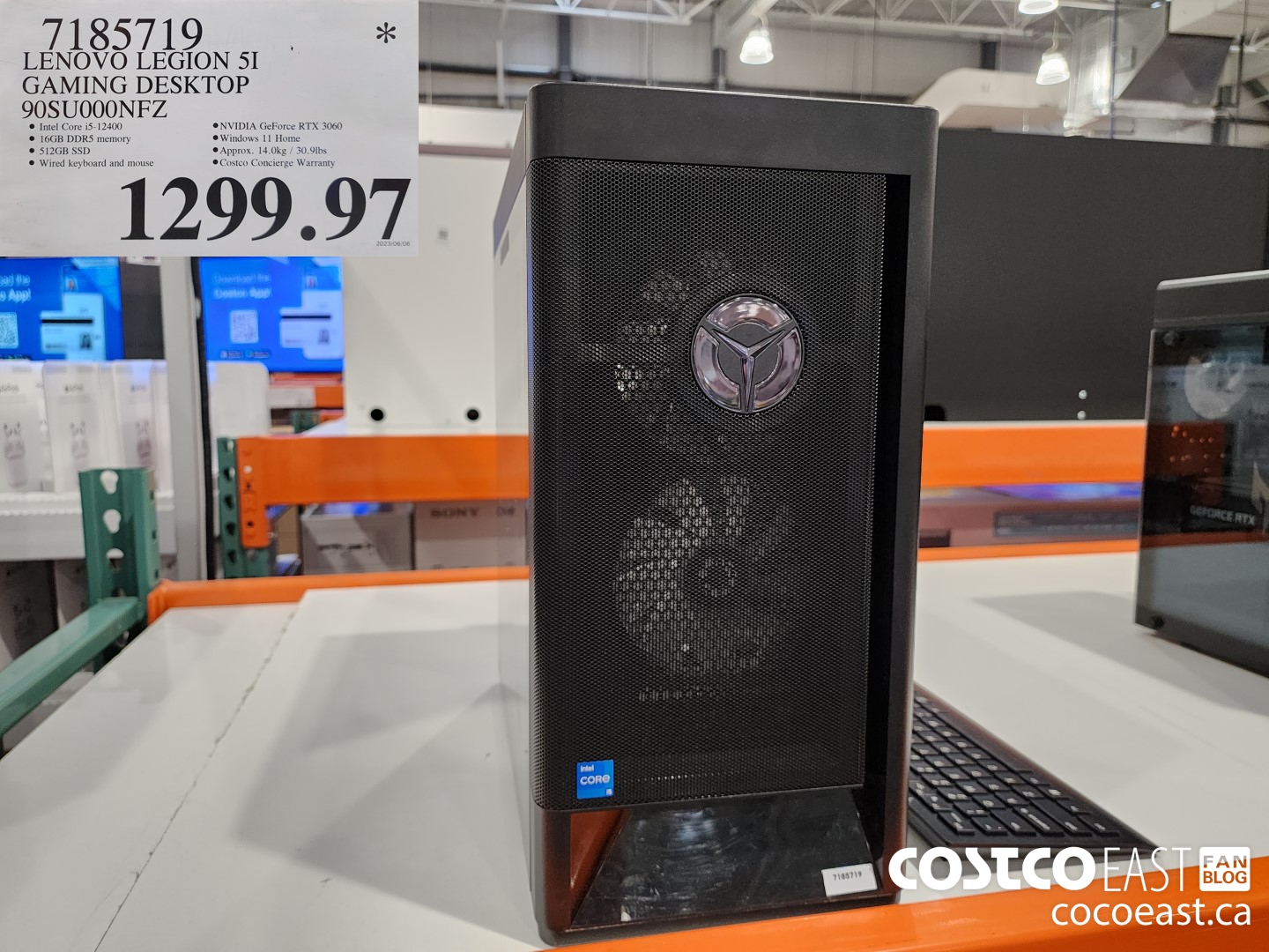 7185719 LENOVO LEGION 5I GAMING DESKTOP 90SU000NFZ $1299.97