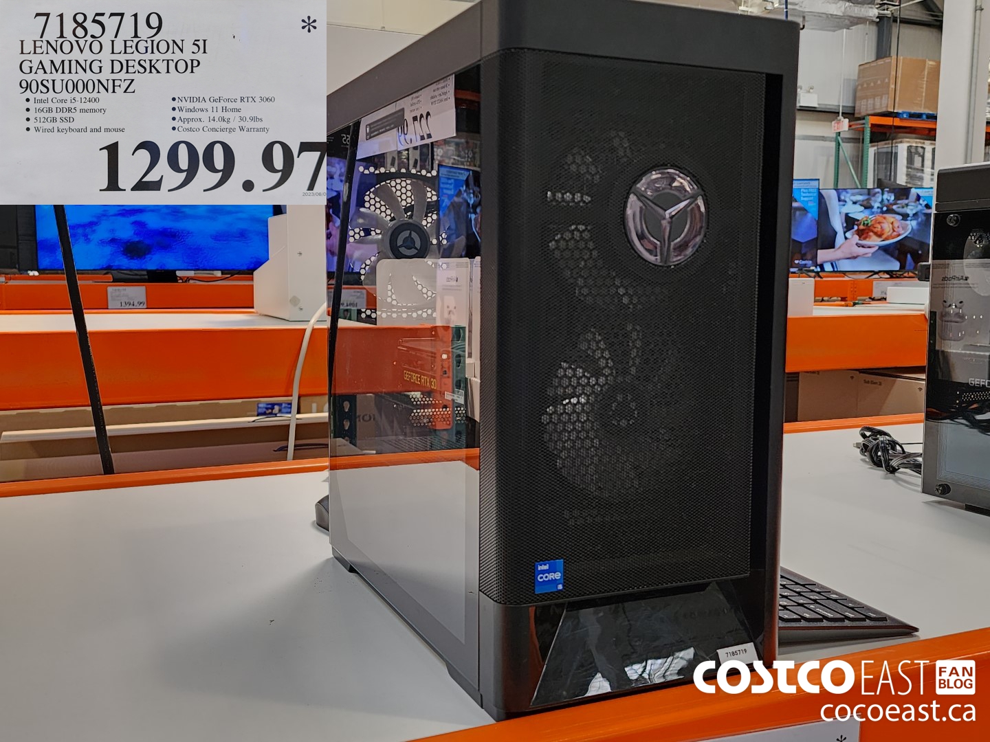 7185719 LENOVO LEGION 5I GAMING DESKTOP 90SU000NFZ $1299.97