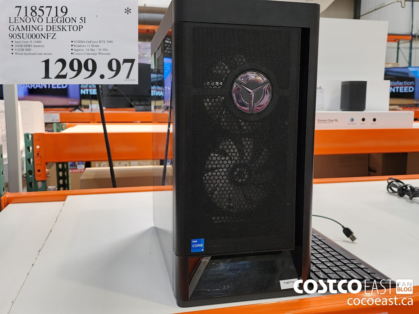 7185719 LENOVO LEGION 5I GAMING DESKTOP 90SU000NFZ $1299.97