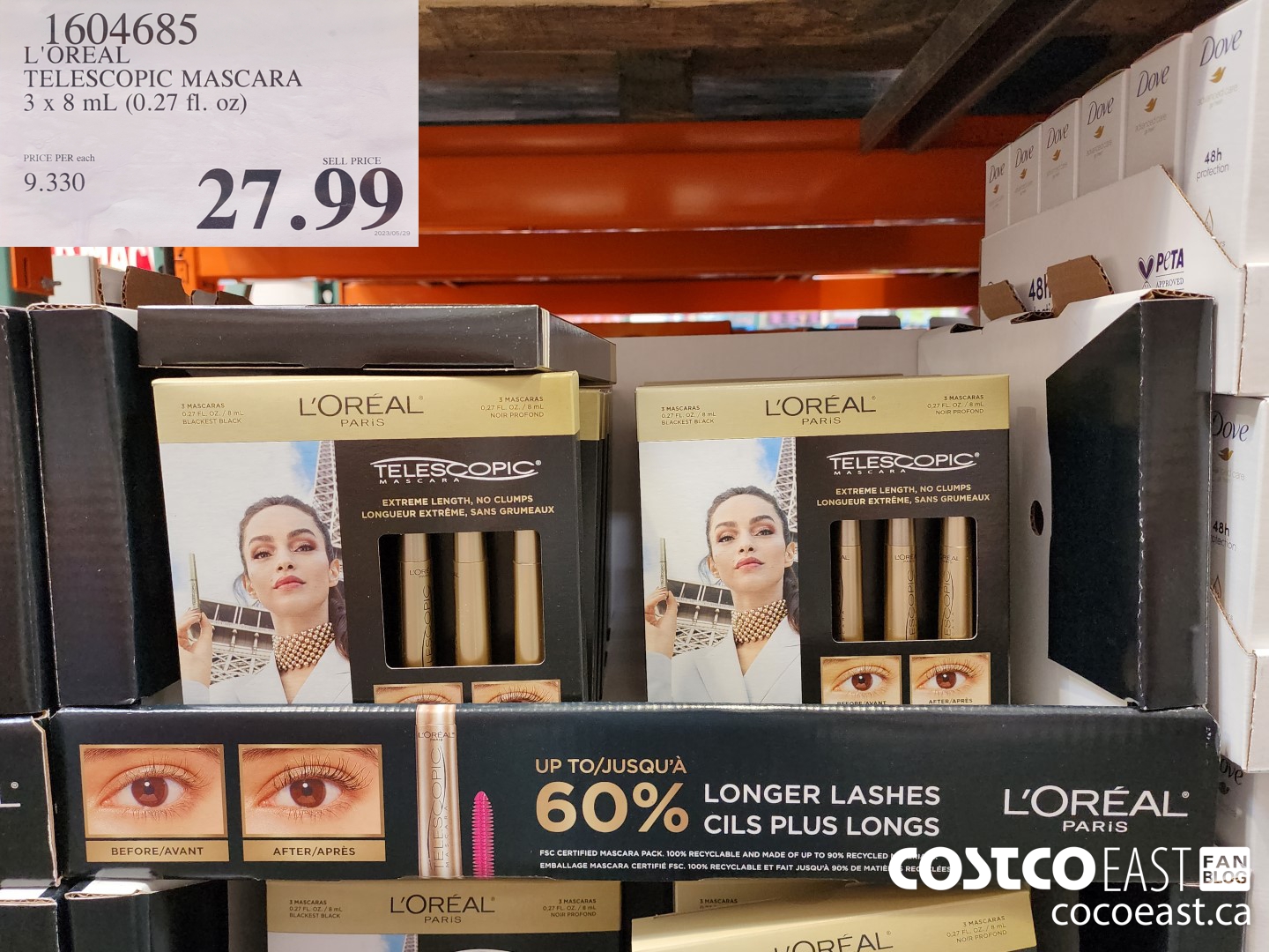 1604685 L'OREAL TELESCOPIC MASCARA 3 x 8 mL (0.27 fl. oz) $27.99