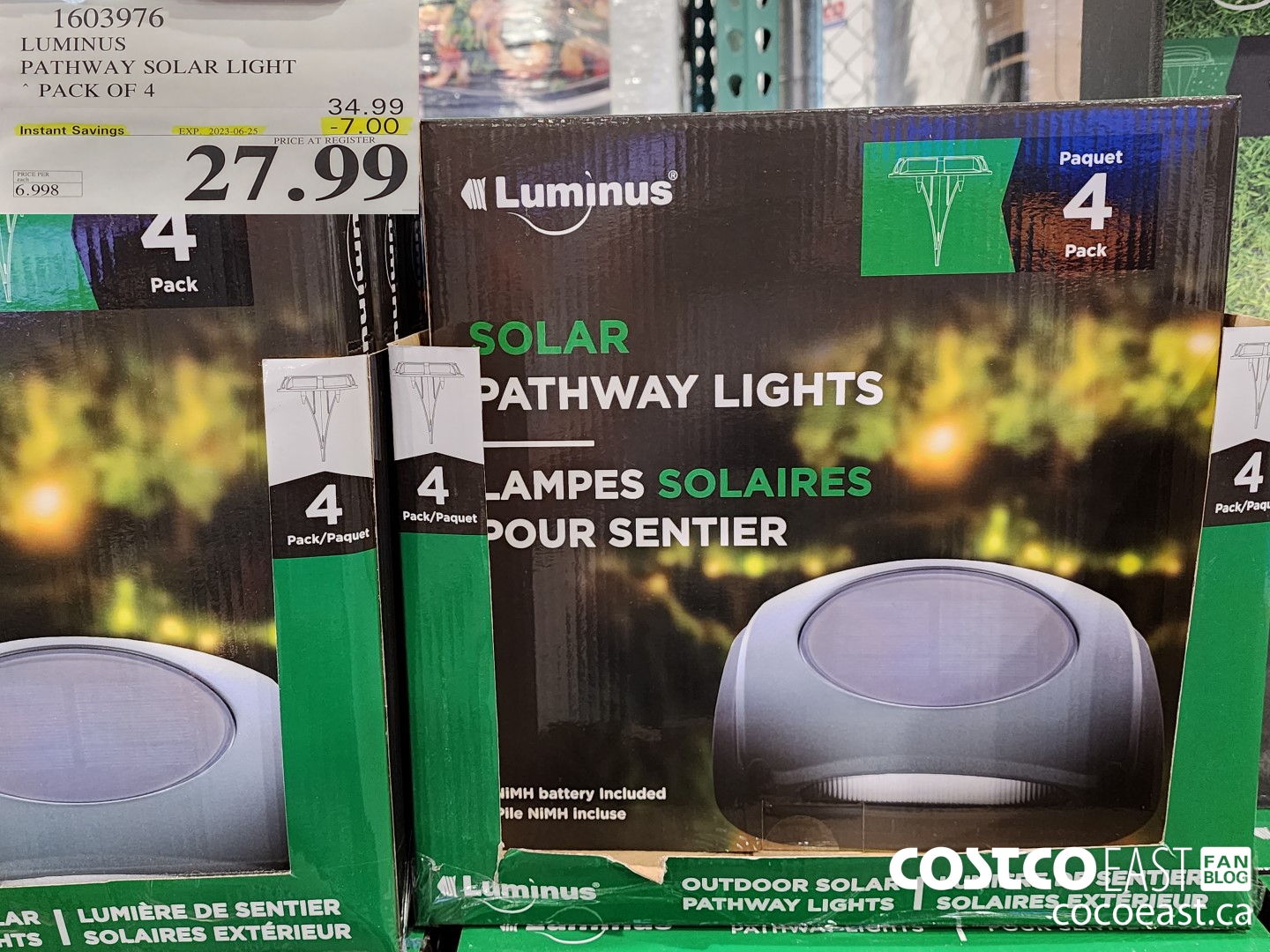 1603976 LUMINUS PATHWAY SOLAR LIGHT * PACK OF 4 ($7.00 INSTANT SAVINGS EXPIRES ON 2023-06-25) $27.99
