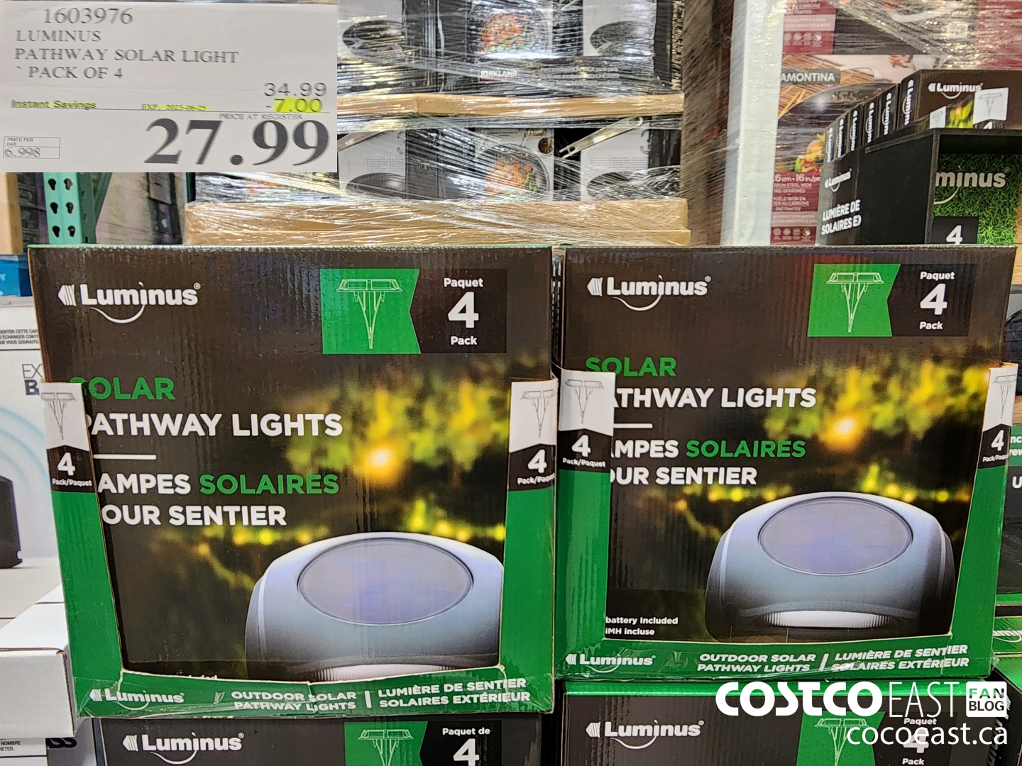 1603976 LUMINUS PATHWAY SOLAR LIGHT * PACK OF 4 ($7.00 INSTANT SAVINGS EXPIRES ON 2023-06-25) $27.99