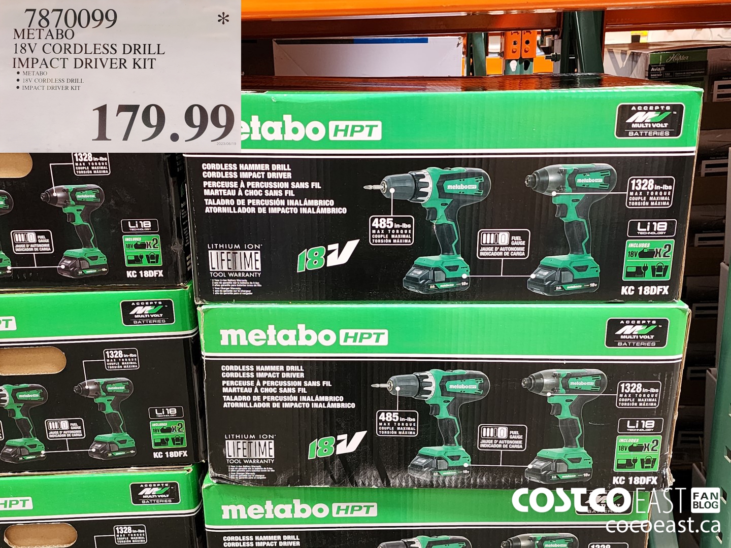 7870099 METABO 18V CORDLESS DRILL IMPACT DRIVER KIT $179.99