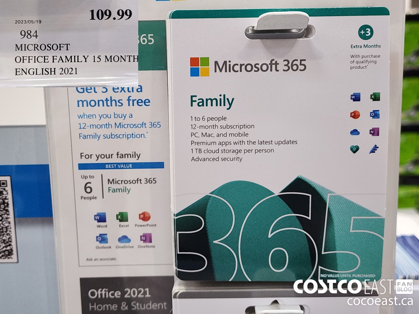 984 MICROSOFT OFFICE FAMILY 15 MONTH ENGLISH 2021 $109.99