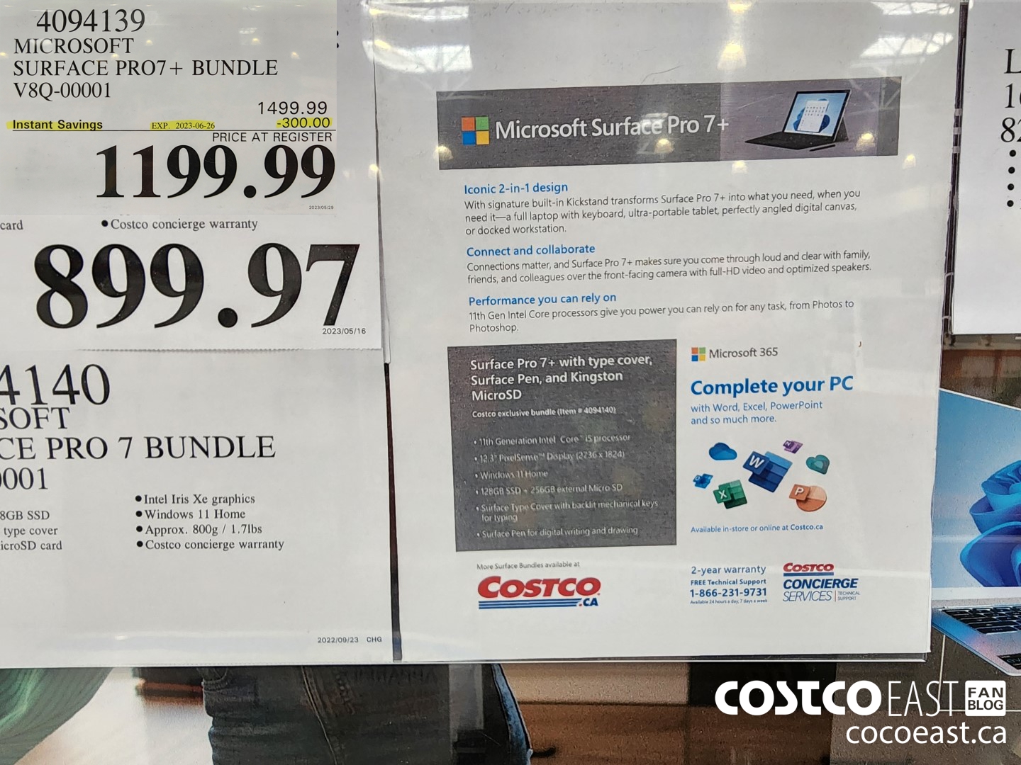4094139 MICROSOFT SURFACE PRO7+ BUNDLE V8Q-00001 ($300.00 INSTANT SAVINGS EXPIRES ON 2023-06-26) $1199.99
