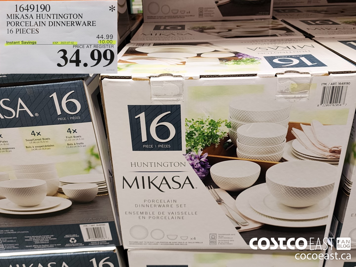1649190 MIKASA HUNTINGTON PORCELAIN DINNERWARE 16 PIECES  ($10.00 INSTANT SAVINGS EXPIRES ON 2023-07-02) $34.99