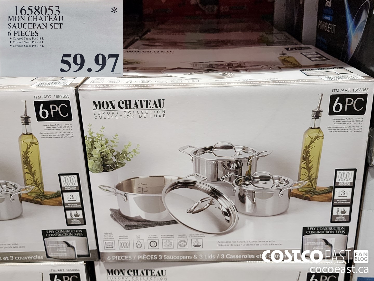 1658053 MON CHATEAU SAUCEPAN SET 6 PIECE $59.97