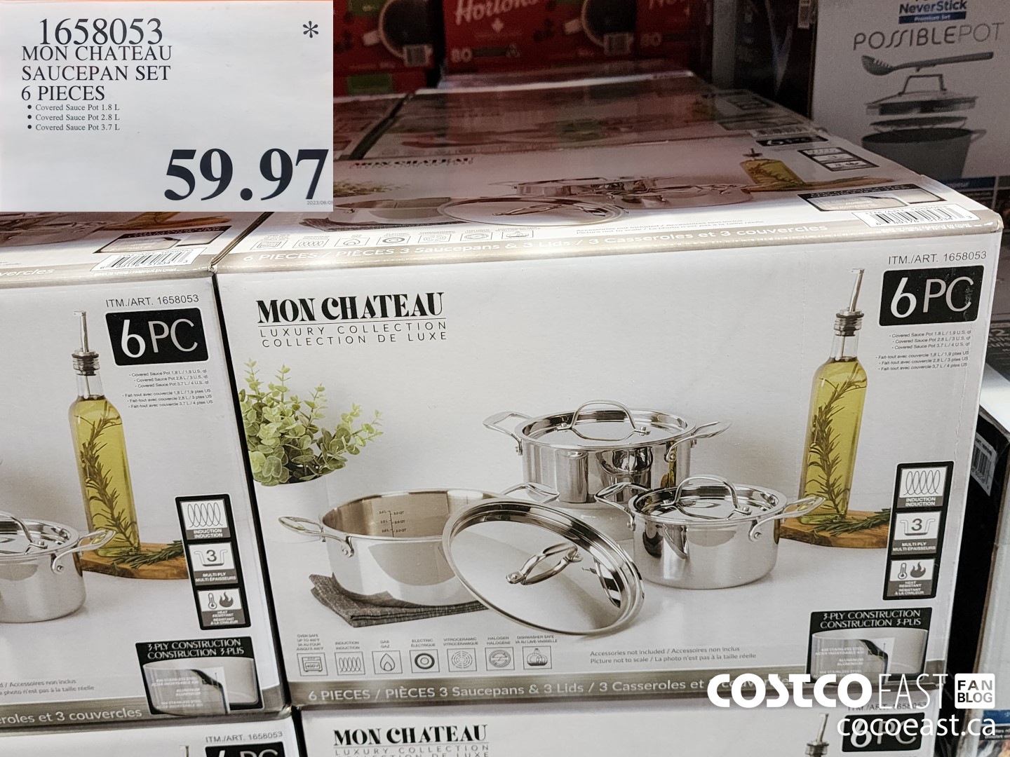 1658053 MON CHATEAU SAUCEPAN SET 6 PIECE $59.97
