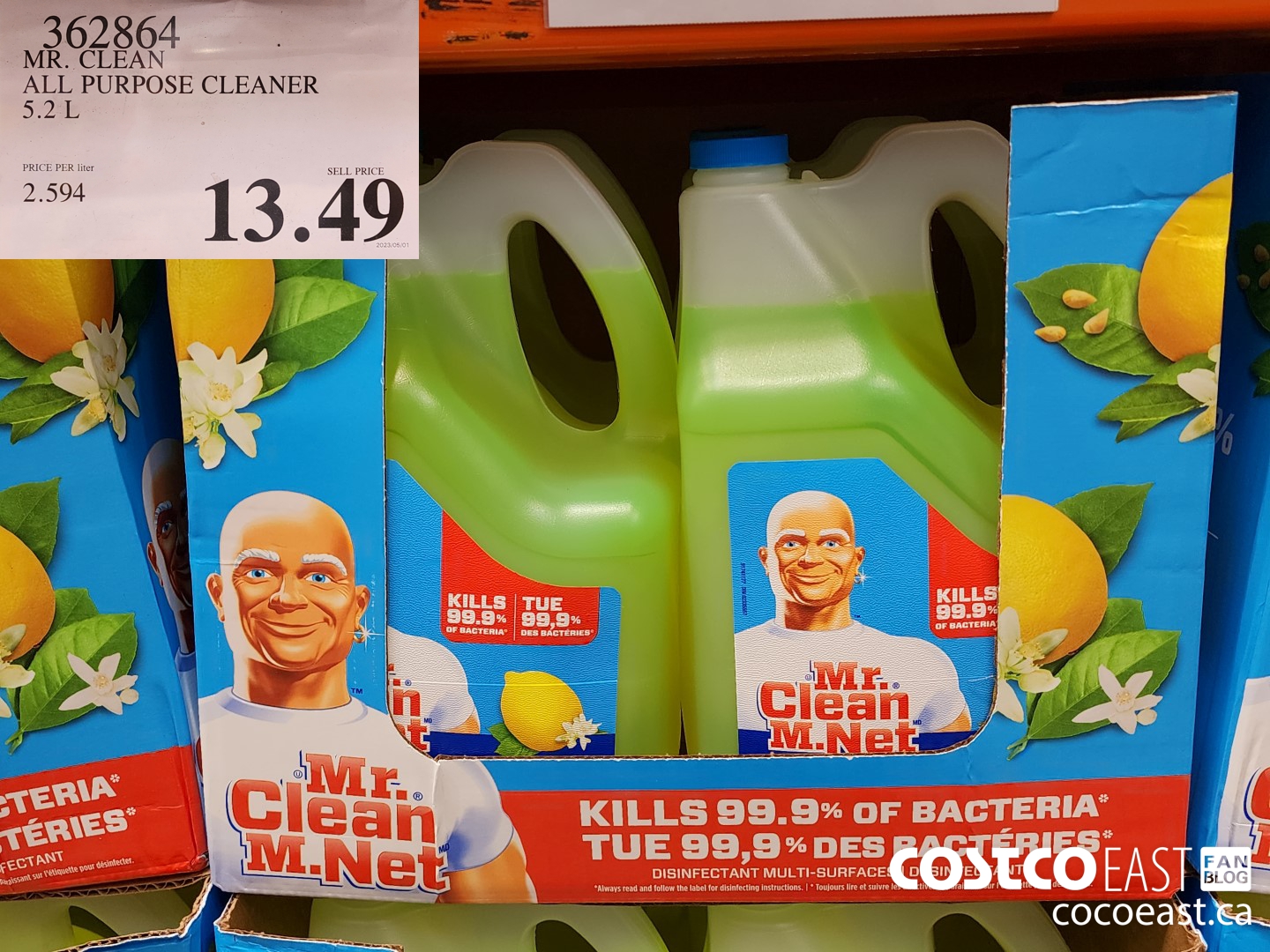 362864 MR. CLEAN ALL PURPOSE CLEANER 5.2 L $13.49