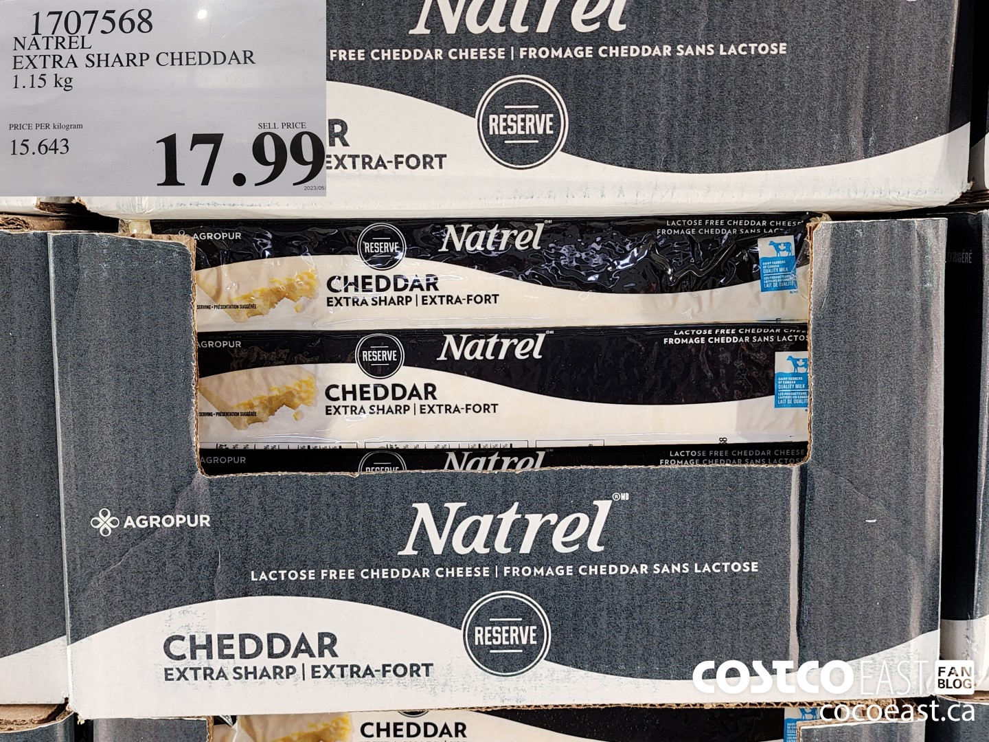 1707568 NATREL EXTRA SHARP CHEDDAR 1.15 kg $17.99