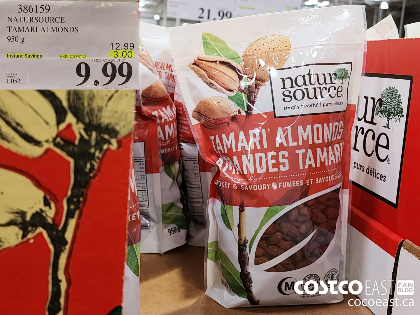 386159 NATURSOURCE TAMARI ALMONDS 950 G ($3.00 INSTANT SAVINGS EXPIRES ON 2023-07-23) $9.99