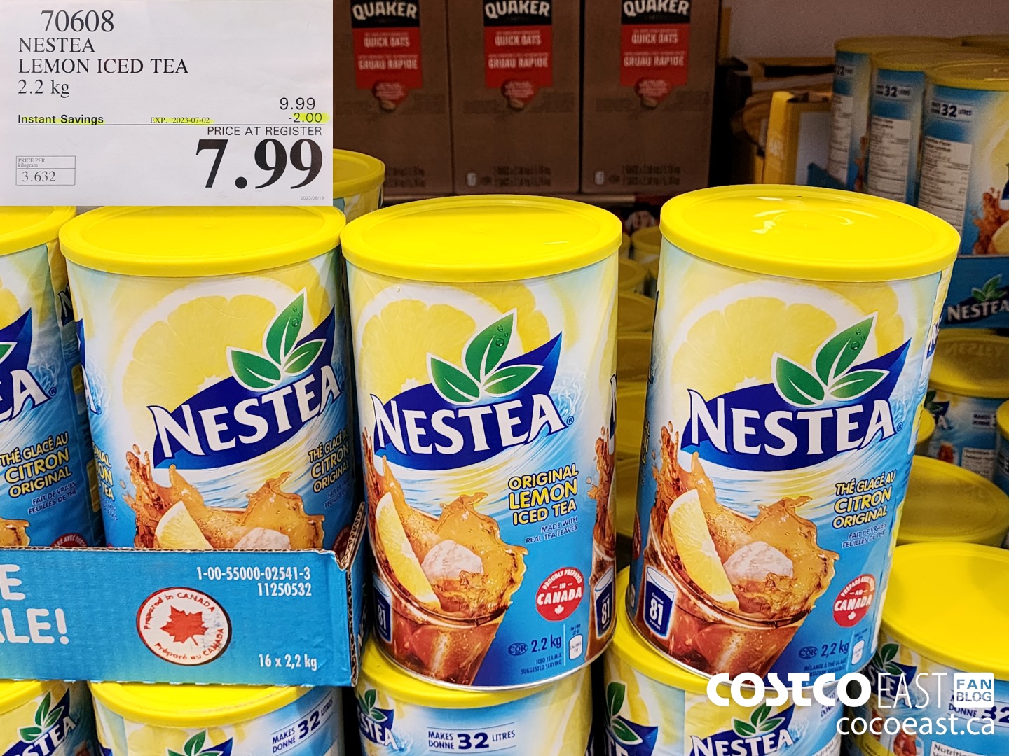 70608 NESTEA LEMON ICED TEA 2.2 KG ($2.00 INSTANT SAVINGS EXPIRES ON 2023-07-02) $7.99