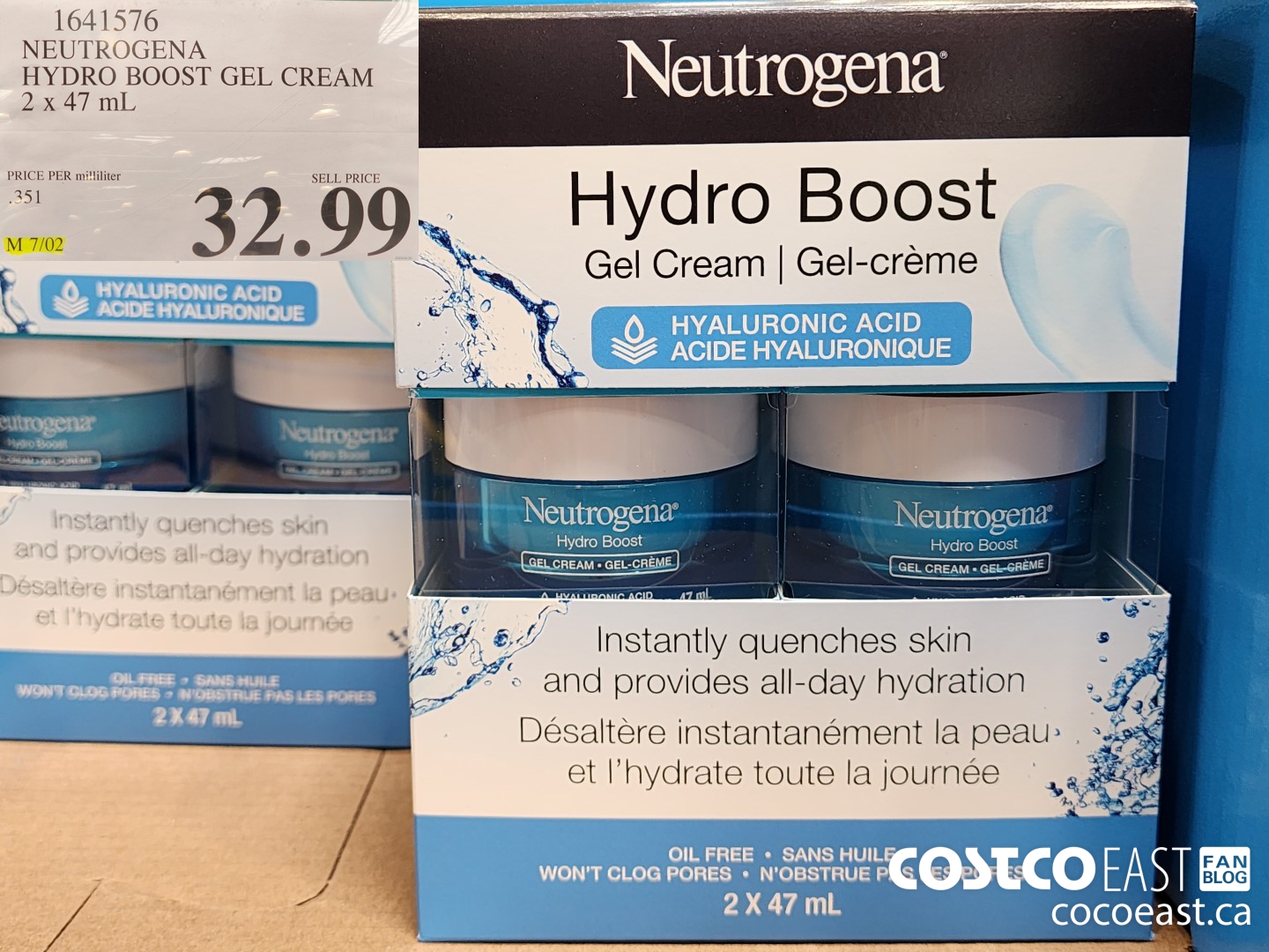 1641576 NEUTROGENA HYDROBOOST GEL CREAM 2 X 47ML $32.99