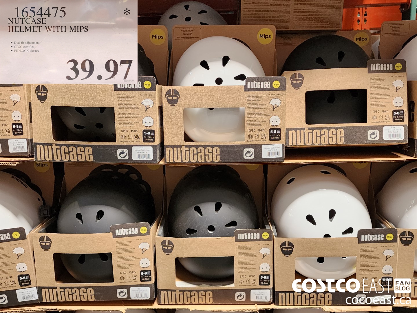 1654475 NUTCASE HELMET WITH MIPS $39.97