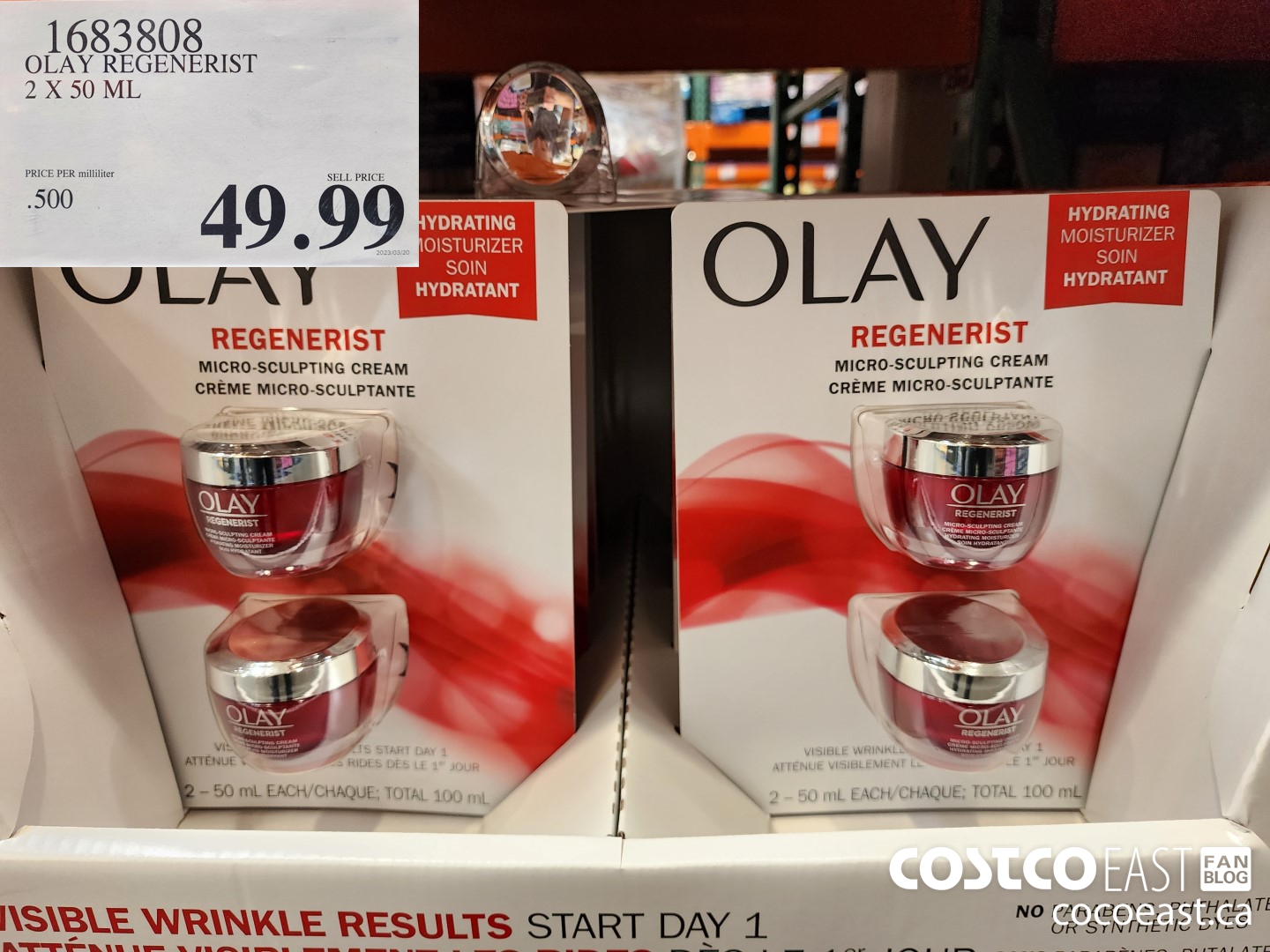 1683808 OLAY REGENERIST 2 X 50 ML $49.99