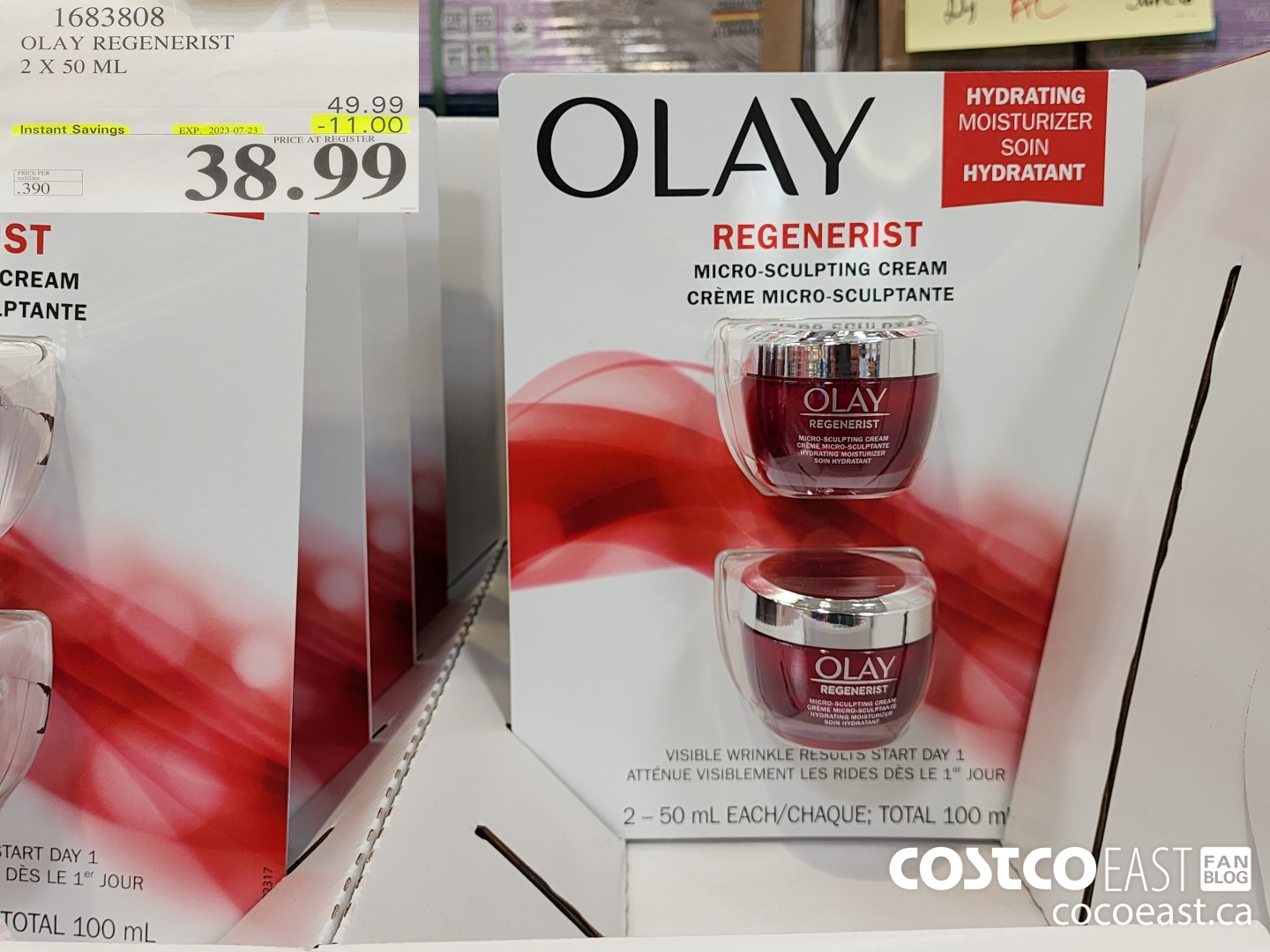 1683808 OLAY REGENERIST 2 X 50 ML ($11.00 INSTANT SAVINGS EXPIRES ON 2023-07-23) $38.99