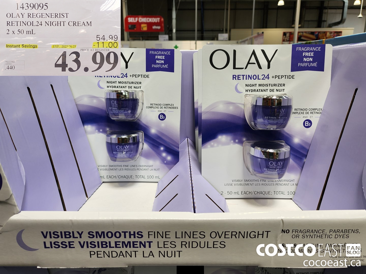 1439095 OLAY REGENERIST RETINOL24 NIGHT CREAM 2 X 50 ML ($11.00 INSTANT SAVINGS EXPIRES ON 2023-06-25) $43.99