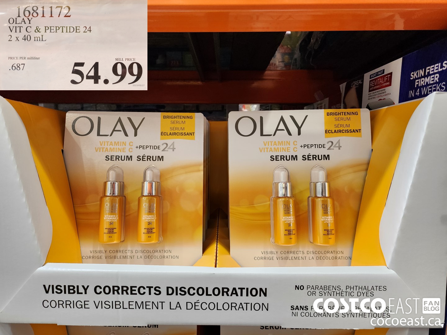 1681172 OLAY VIT C & PEPTIDE 24 2 X 40 mL $54.99