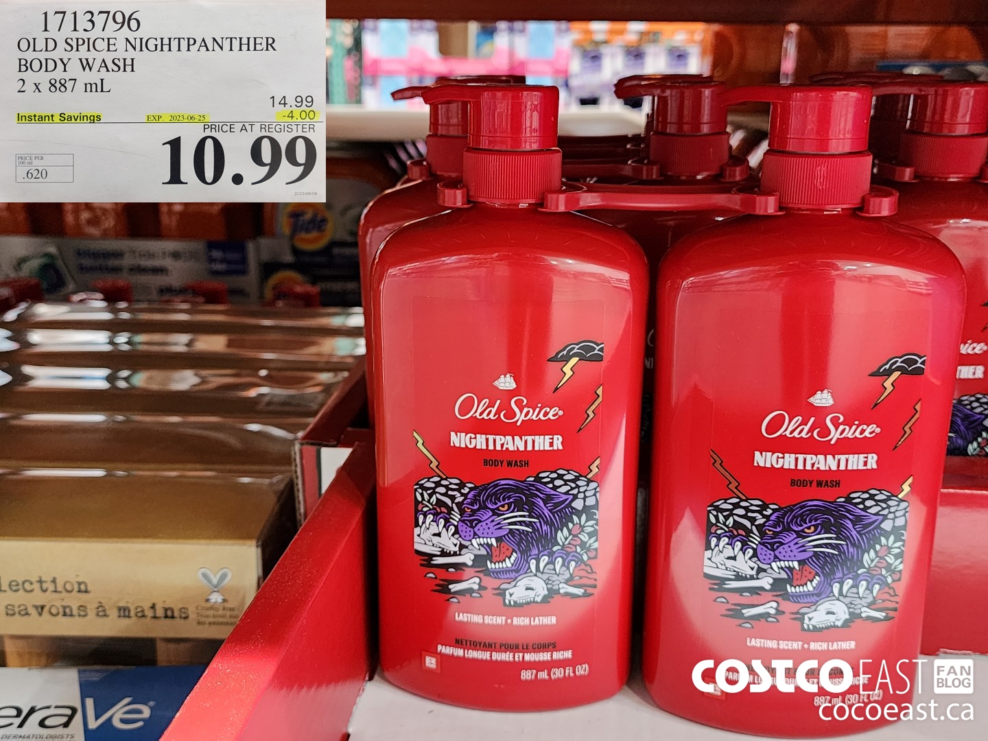 1713796 OLD SPICE NIGHTPANTHER BODY WASH 2 x 887 mL ($4.00 INSTANT SAVINGS EXPIRES ON 2023-06-25) $10.99