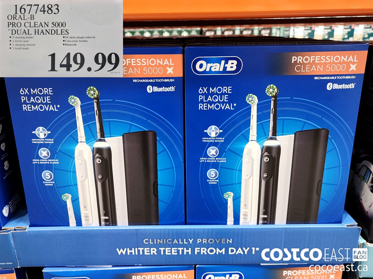 1677483 ORAL-B PRO CLEAN 5000 DUAL HANDLES $149.99