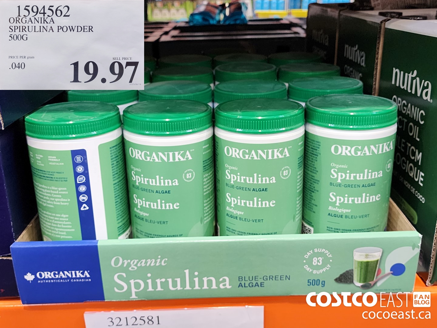 1594562 ORGANIKA SPIRULINA POWDER 500G $19.97