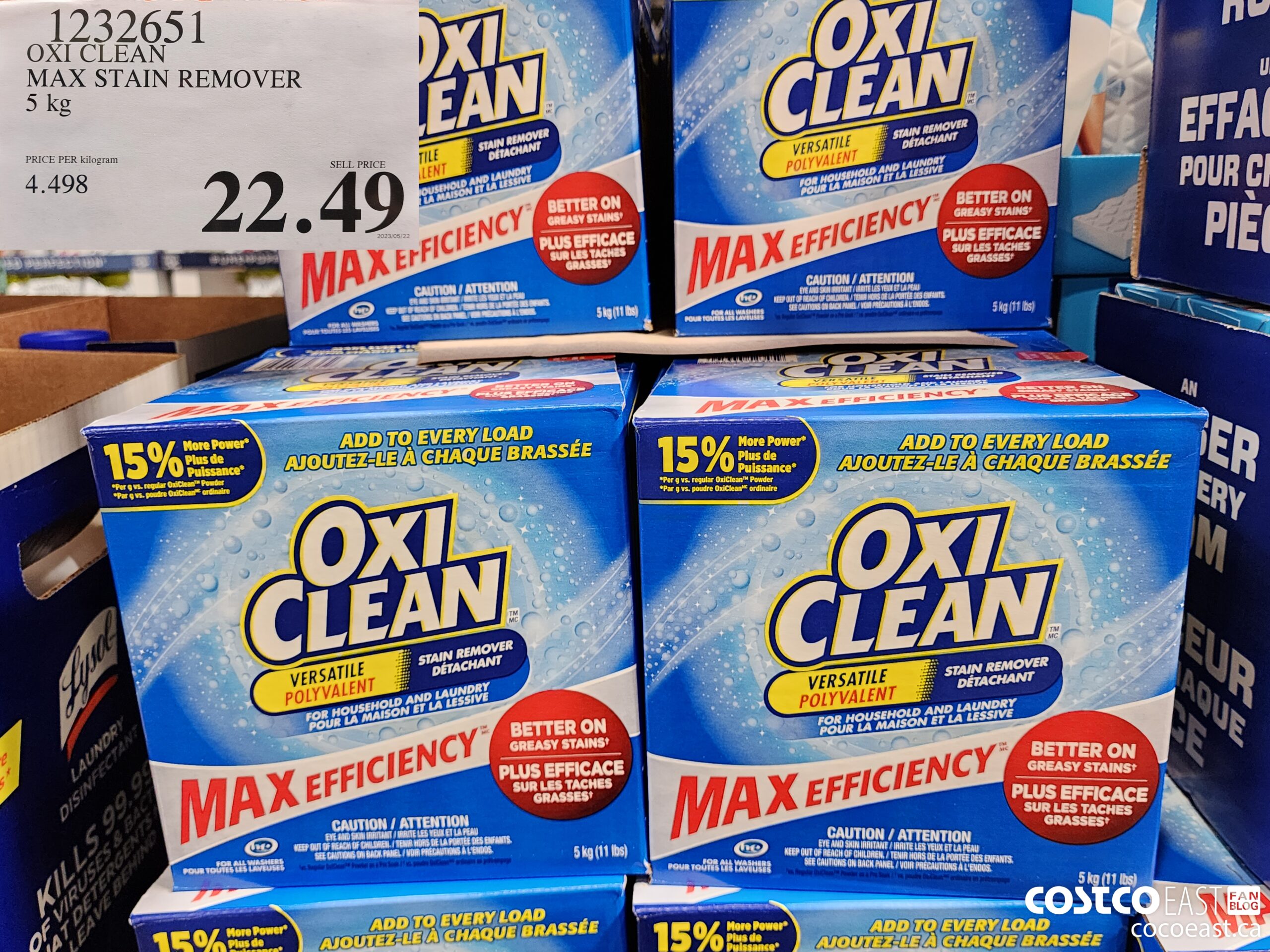1232651 OXI CLEAN MAX STAIN REMOVER 5 KG $22.49