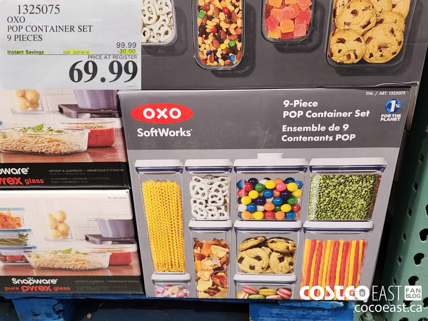1325075 OXO POP CONTAINER SET 9 PIECE ($30.00 INSTANT SAVINGS EXPIRES ON 2023-06-18) $69.99