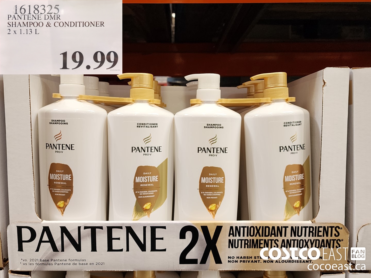 1618325 PANTENE DMR SHAMPOO/CONDITIONER 2 x 1.13L $19.99