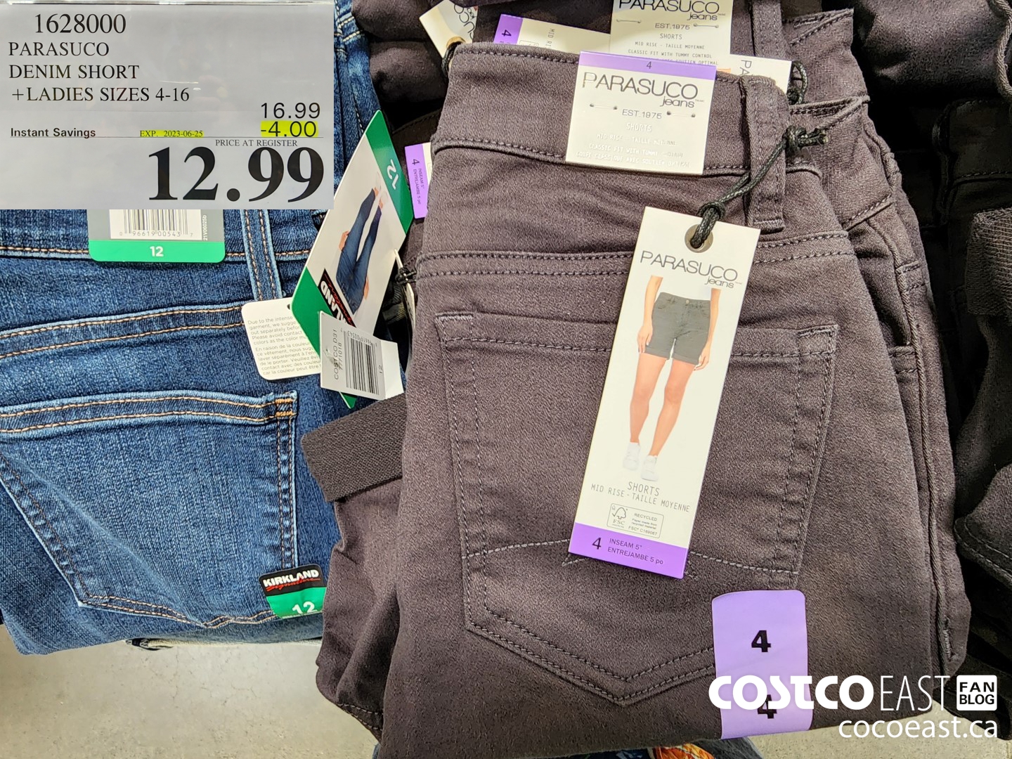 1628000 PARASUCO DENIM SHORT +LADIES SIZES 4-16 ($4.00 INSTANT SAVINGS EXPIRES ON 2023-06-25) $12.99