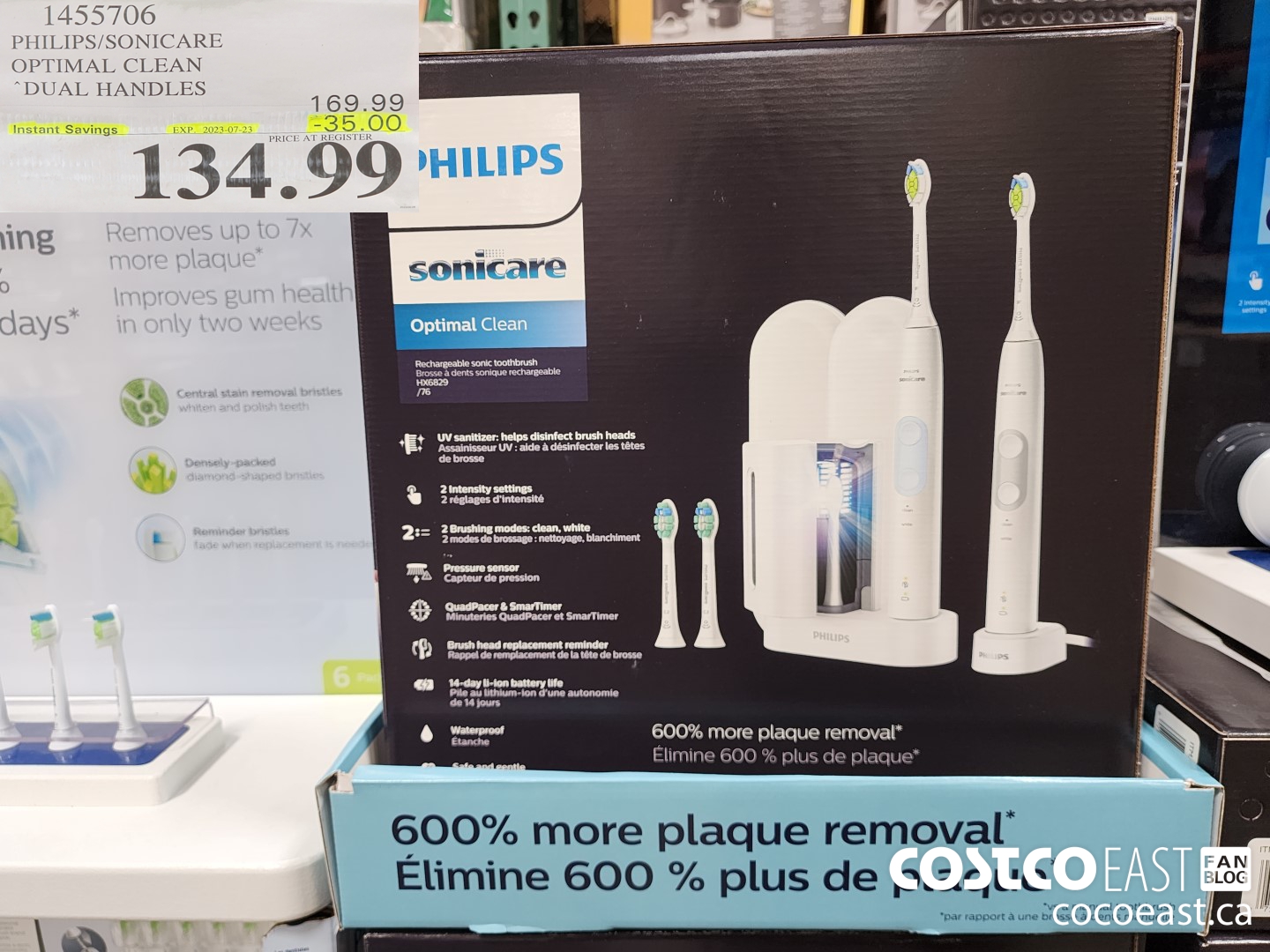 1455706 PHILIPS/SONICARE OPTIMAL CLEAN DUAL HANDLES ($35.00 INSTANT SAVINGS EXPIRES ON 2023-07-23) $134.99