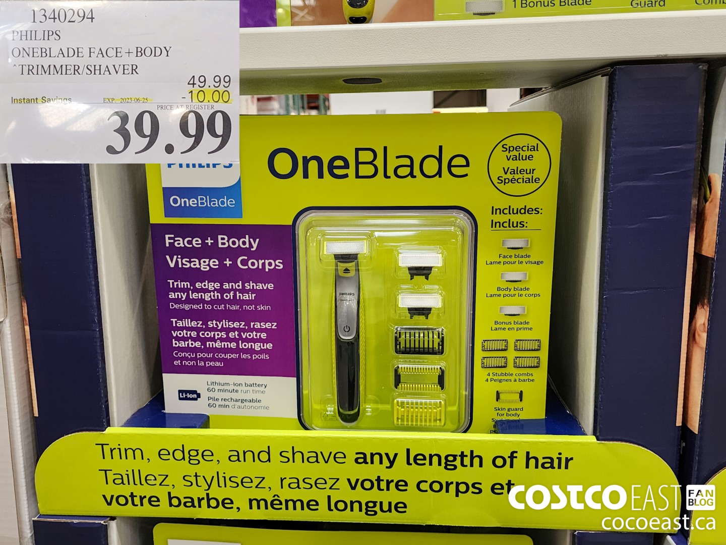 1340294 PHILIPS ONEBLADE FACE+BODY TRIMMER/SHAVER ($10.00 INSTANT SAVINGS EXPIRES ON 2023-06-25) $39.99